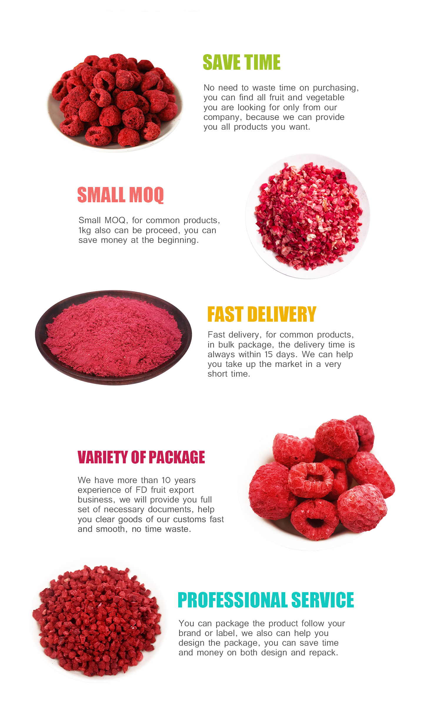 wholesale dried raspberry powder