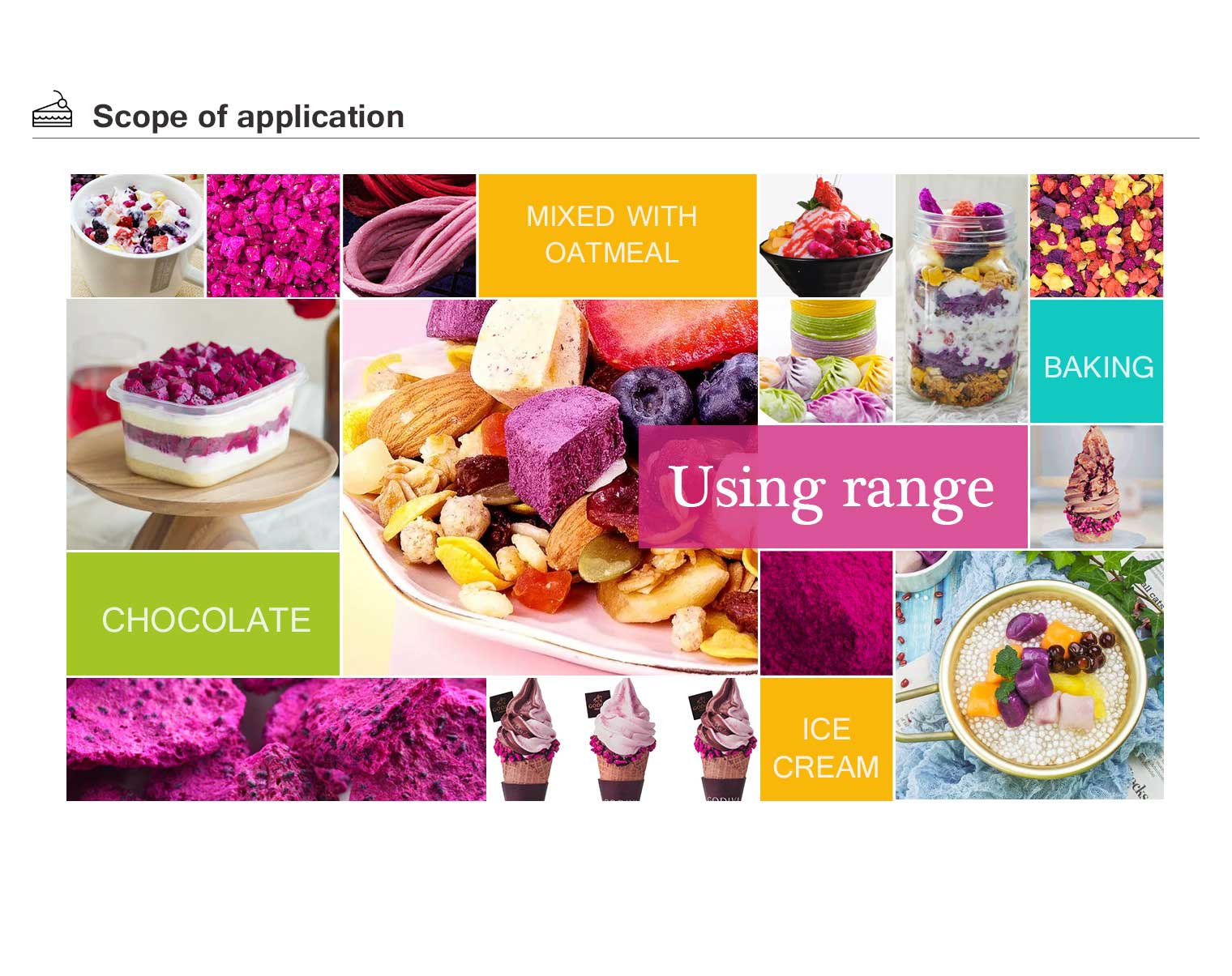 freeze dried dragon fruit chunks